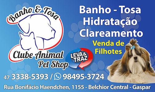 Pet Shop Banho e Tosa Clube Animal